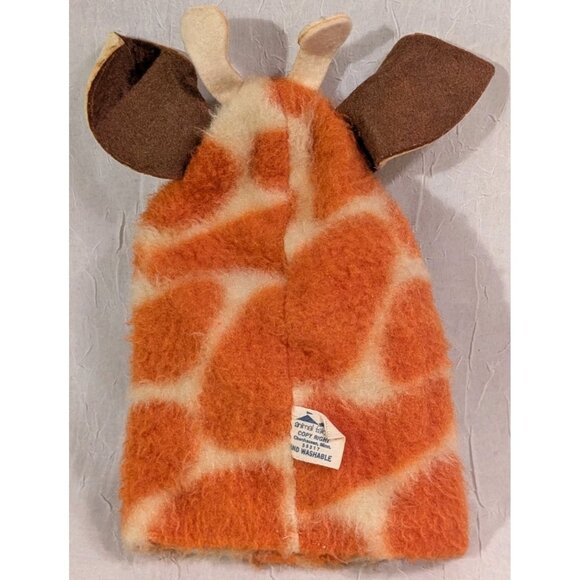 Animal Fair Hand Puppet Giraffe Plush Faux Fur Stuffed Toy Kitschy Odd Vintage - Picture 3 of 16